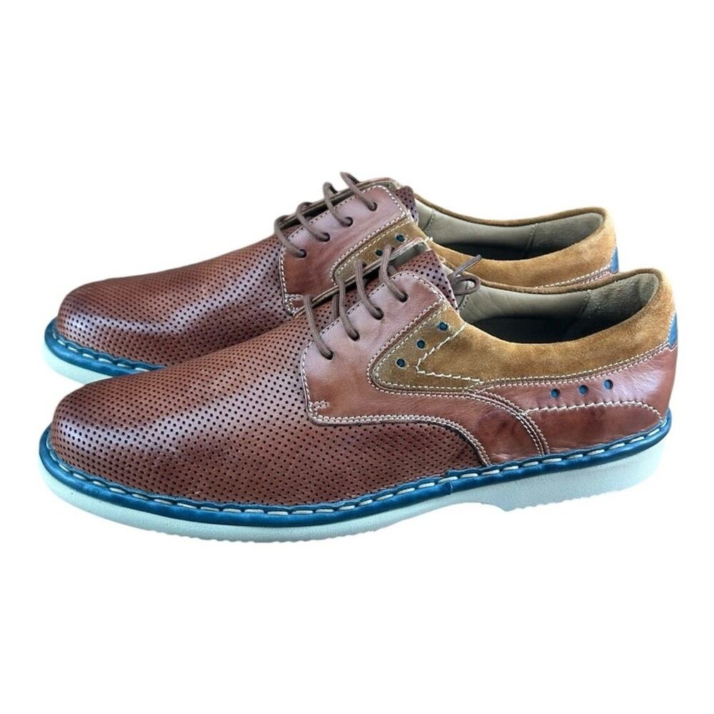 Galizio Torresi Brown Leather Derby shoes  Men